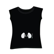 RECYCLE ME - Recycle Me T-shirt Woman - Black kidney t-shirt, silver print