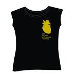 My Heart Belongs To You Gold Print T-shirt Woman