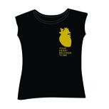 Your Heart Belongs To Me Gold Print T-shirt Woman