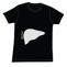 Svart lever t-shirt, silver tryck