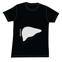Black liver t-shirt, silver print