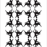 Horse man Graphic print with stamp